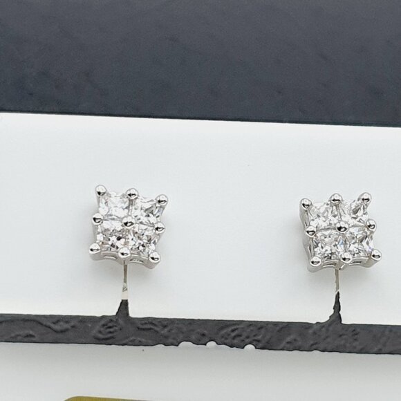 925 sterling silver luxury CZ earrings for women/girls, Best for RJUS2161 - Picture 5 of 11